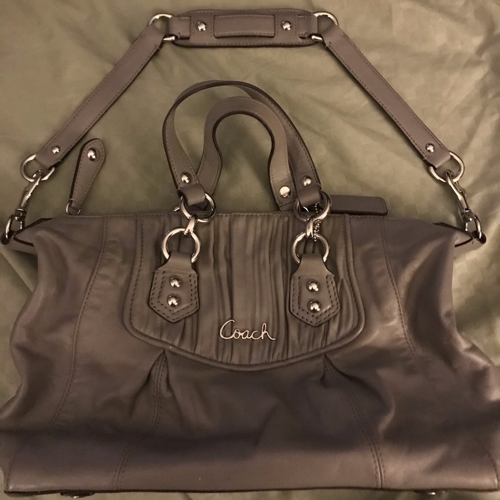 Grey Coach handbag